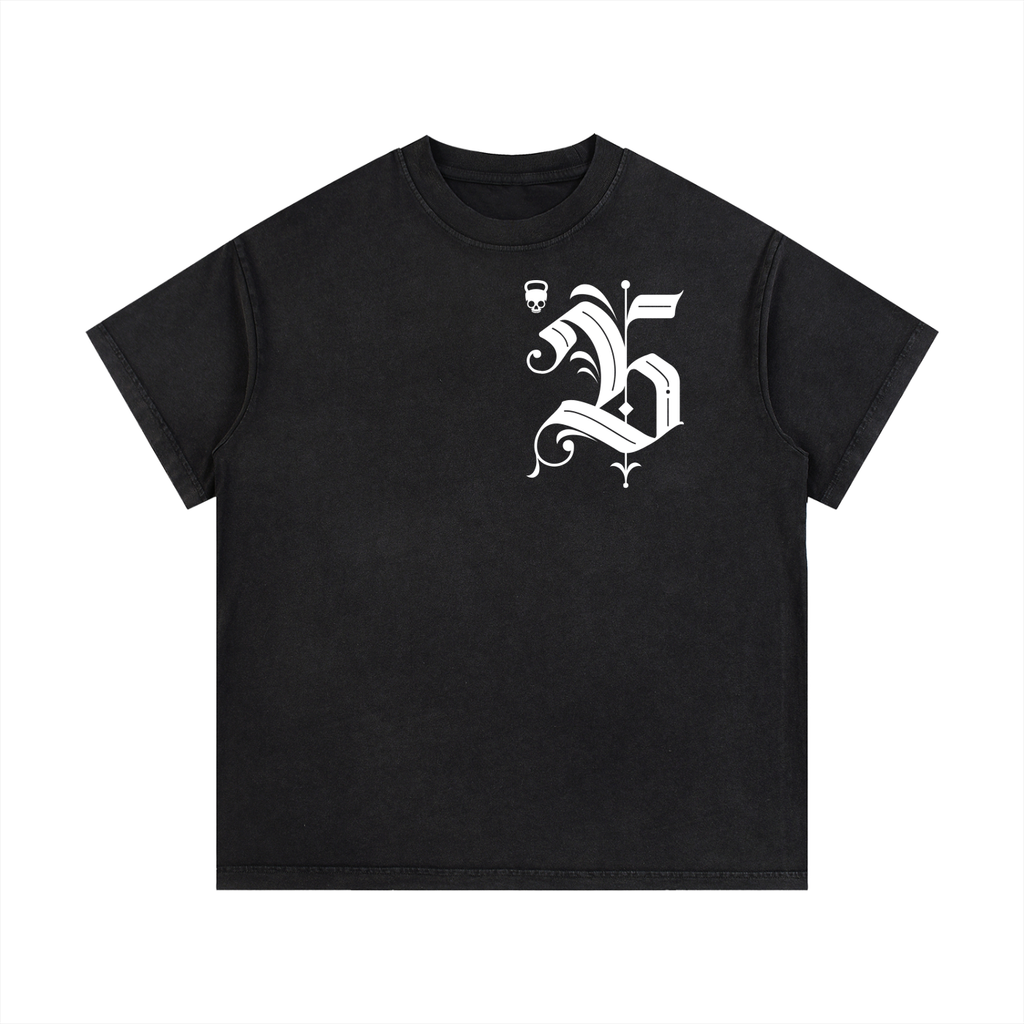 Gymbitious Black Letter Edition Vintage Wash Cotton T-Shirt