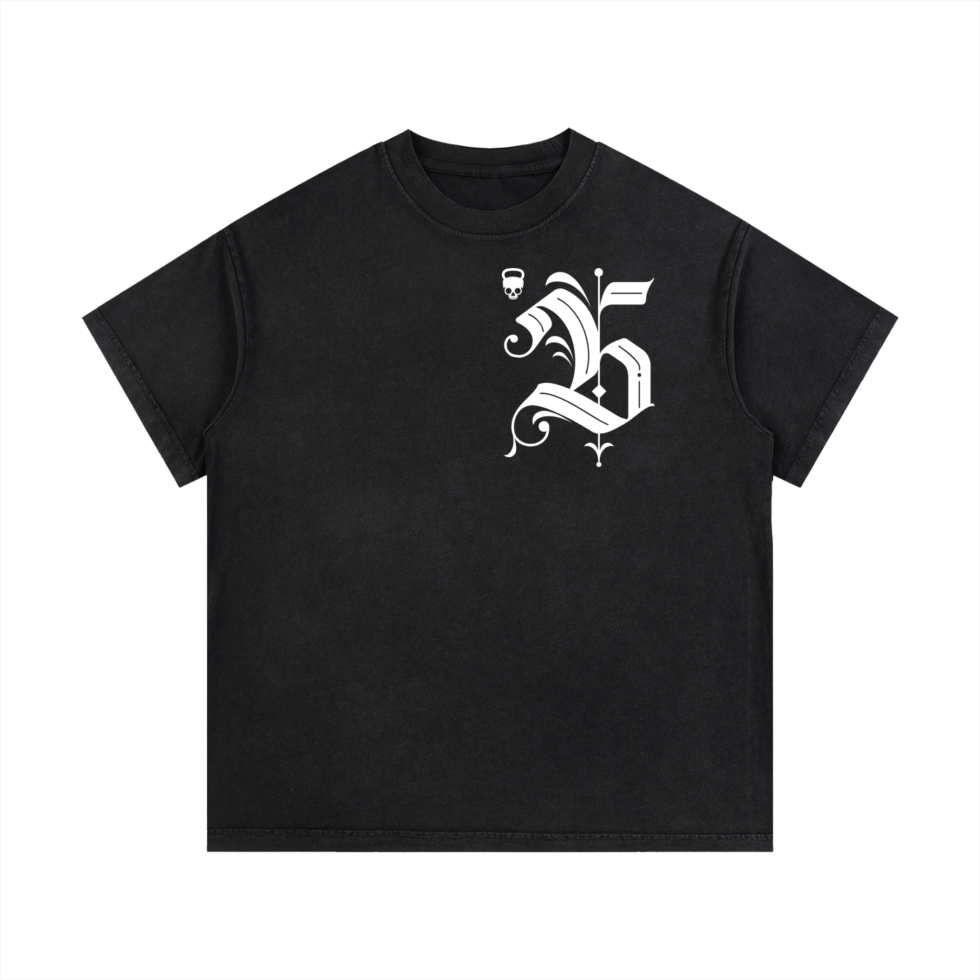 Gymbitious Black Letter Edition Vintage Wash Cotton T-Shirt