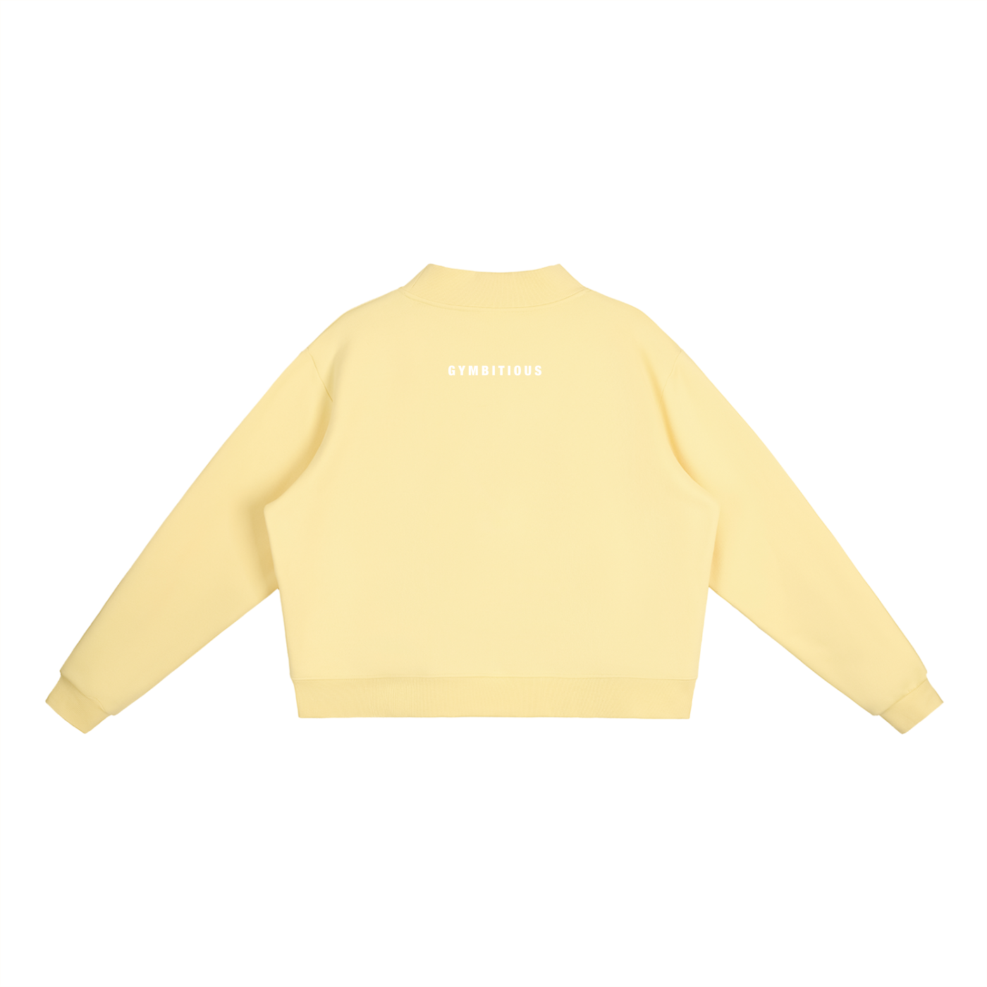 Gymbitious Branded Essential Fleece Mock-Neck Crew Sweatshirt