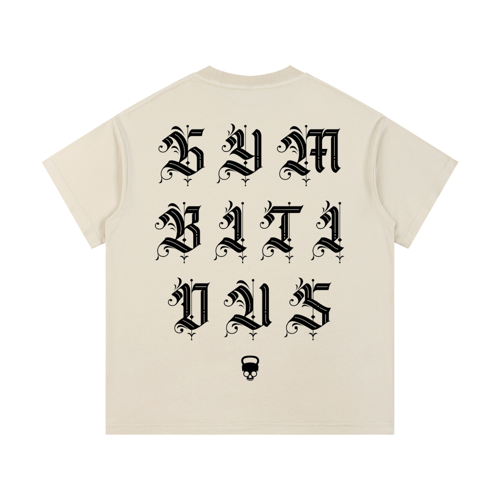 Gymbitious Black Letter Edition Vintage Wash Cotton T-Shirt