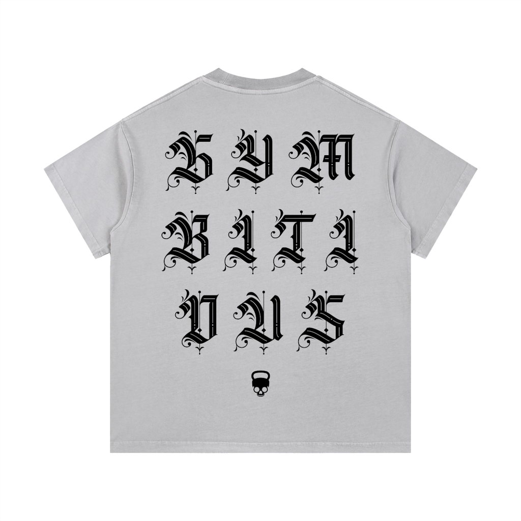 Gymbitious Black Letter Edition Vintage Wash Cotton T-Shirt