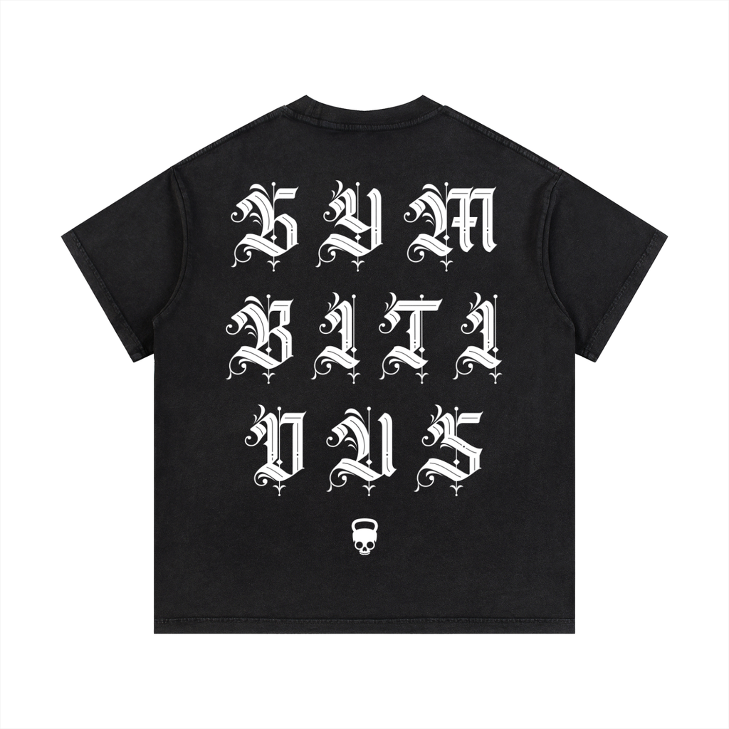 Gymbitious Black Letter Edition Vintage Wash Cotton T-Shirt