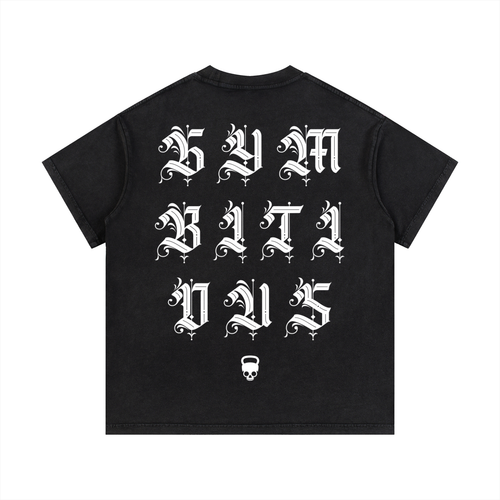 Gymbitious Black Letter Edition Vintage Wash Cotton T-Shirt