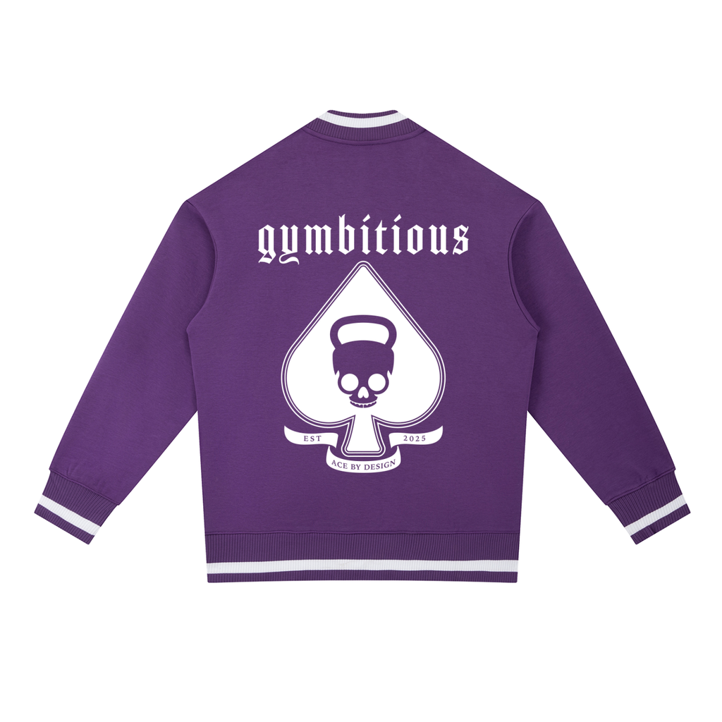 GYMBITIOUS ACE VARSITY BOMBER JACKET