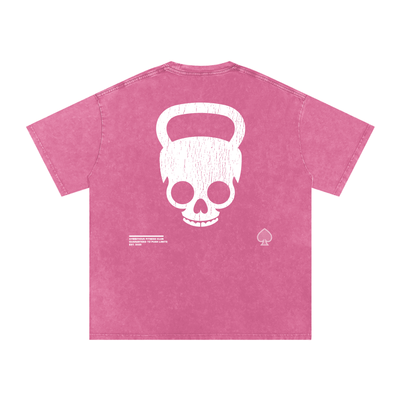 Gymbitious Fitness Club Snow Washed Oversized Cotton T-Shirt