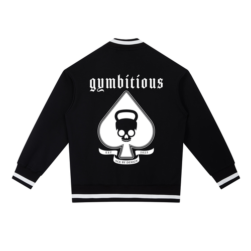 GYMBITIOUS ACE VARSITY BOMBER JACKET