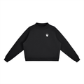 Gymbitious Branded Essential Fleece Mock-Neck Crew Sweatshirt