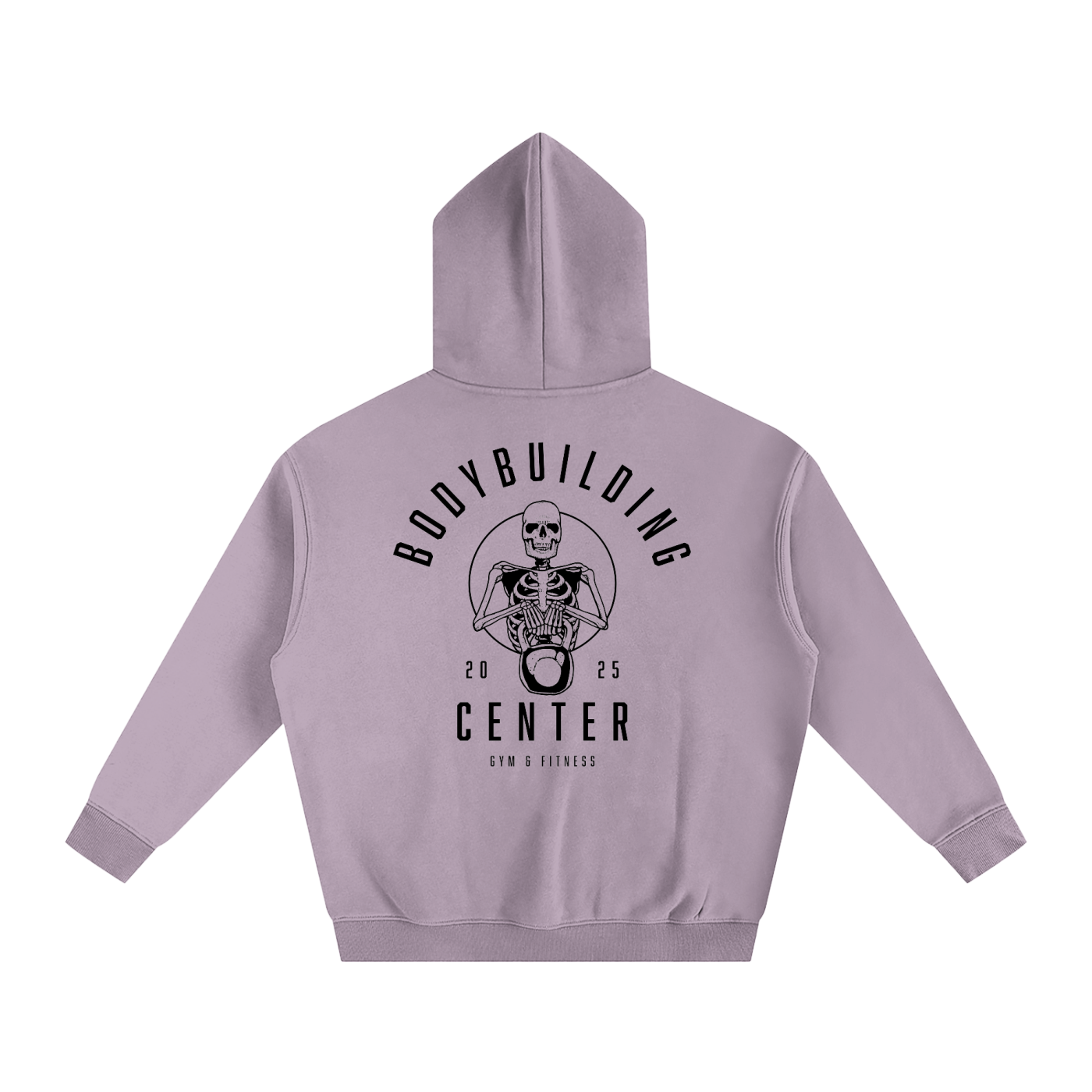 Bodybuilding Center Skeleton holding Kettle Ball