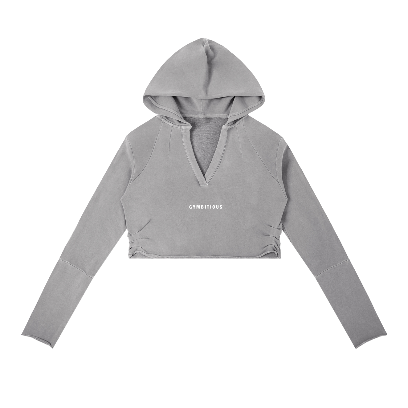 Gymbitious Branded Women's Vintage Washed Raw Edge Hoodie