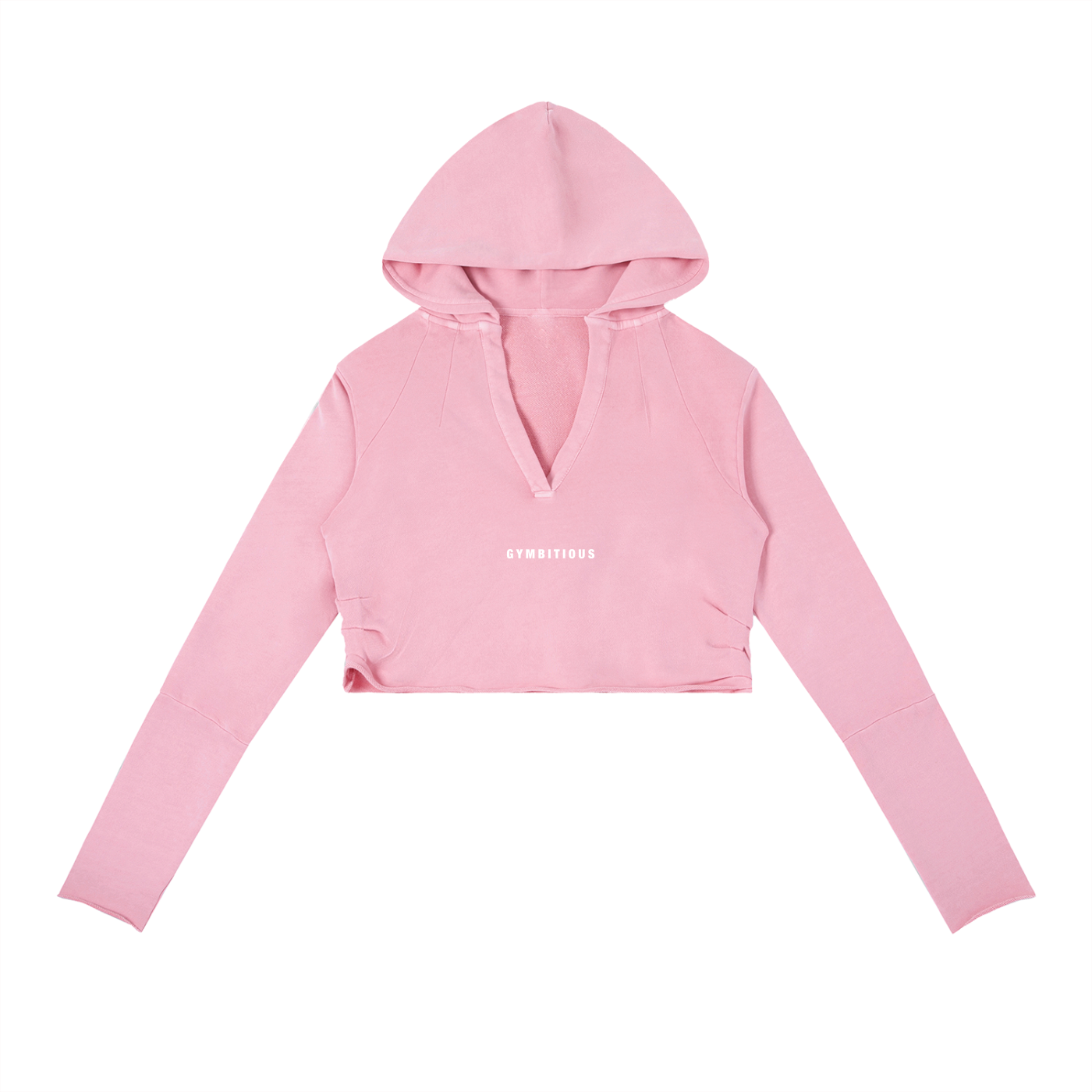 Gymbitious Branded Women's Vintage Washed Raw Edge Hoodie