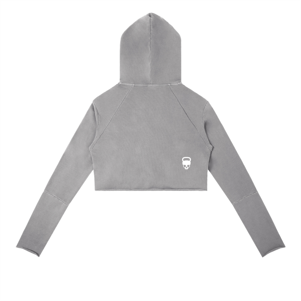 Gymbitious Branded Women's Vintage Washed Raw Edge Hoodie