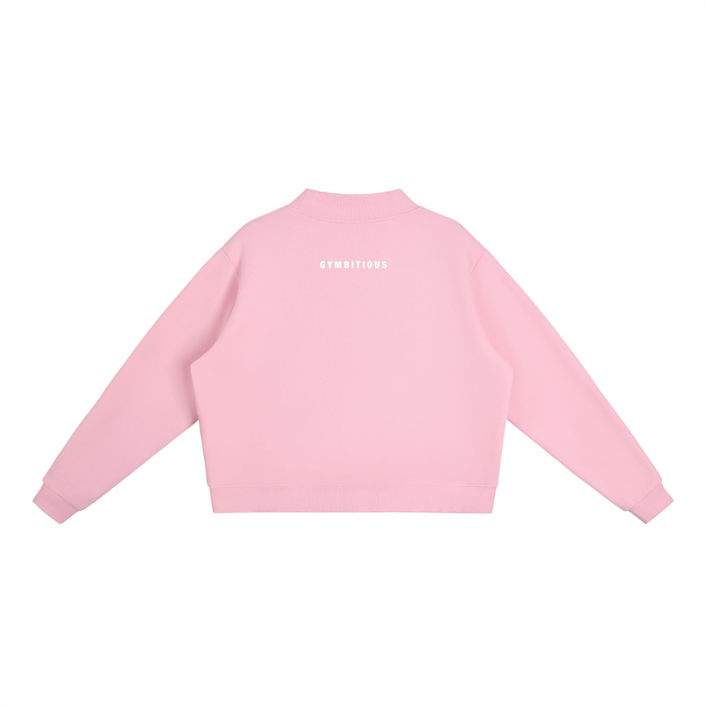 Gymbitious Branded Essential Fleece Mock-Neck Crew Sweatshirt