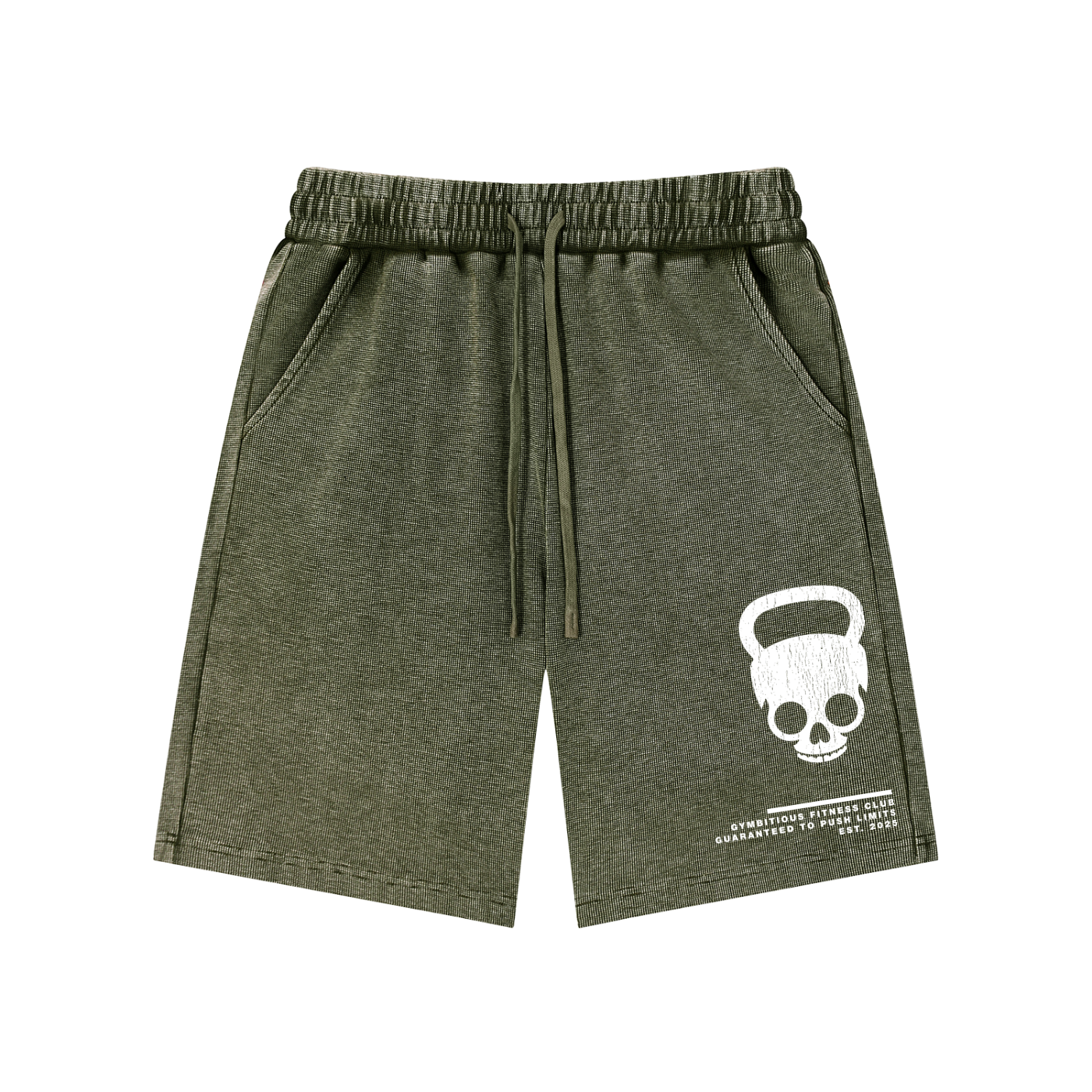 Push Limits Mineral Wash Waffle Knit Shorts