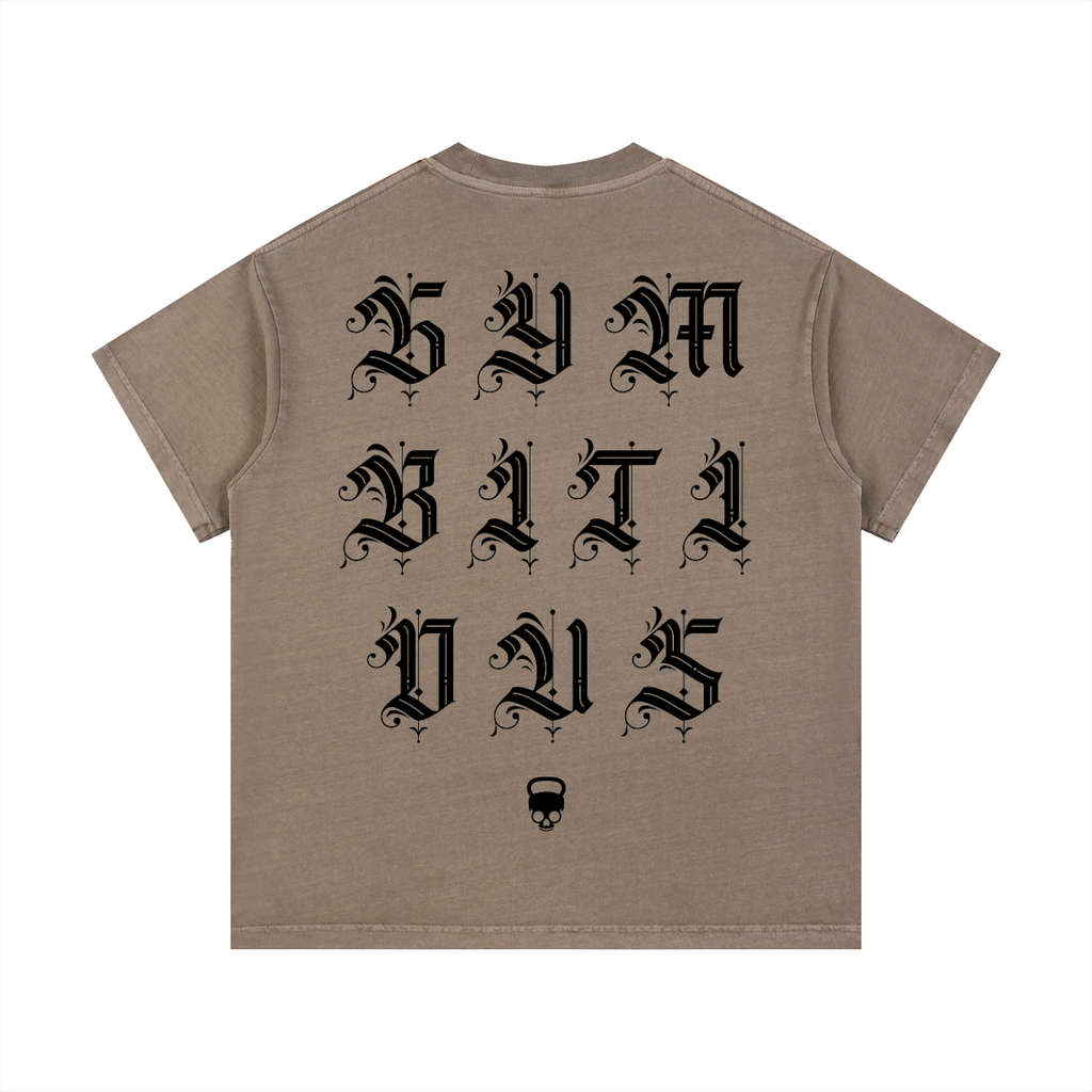 Gymbitious Black Letter Edition Vintage Wash Cotton T-Shirt