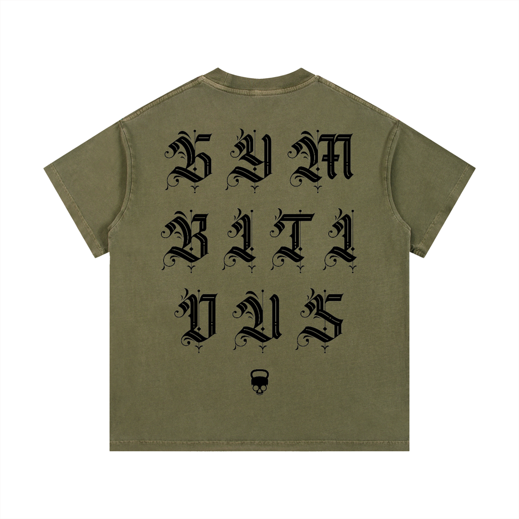 Gymbitious Black Letter Edition Vintage Wash Cotton T-Shirt
