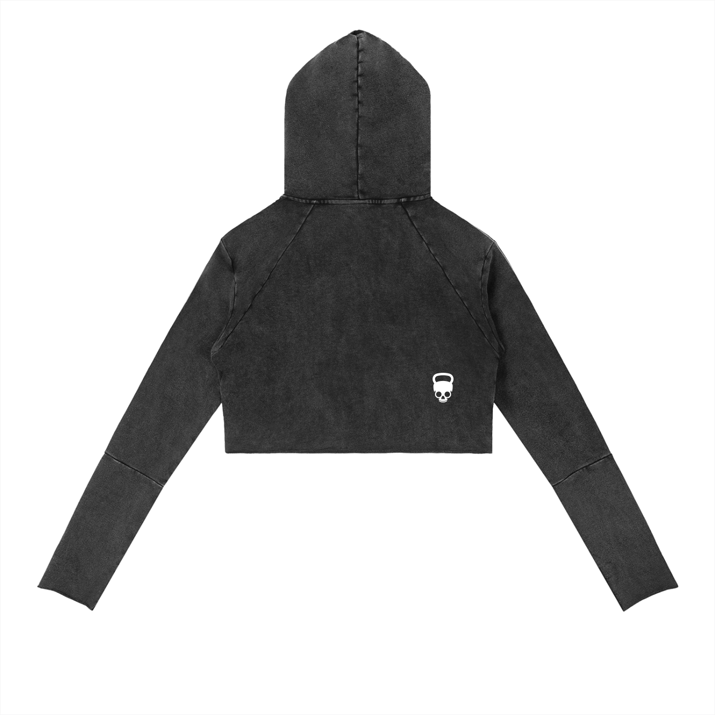 Gymbitious Branded Women's Vintage Washed Raw Edge Hoodie