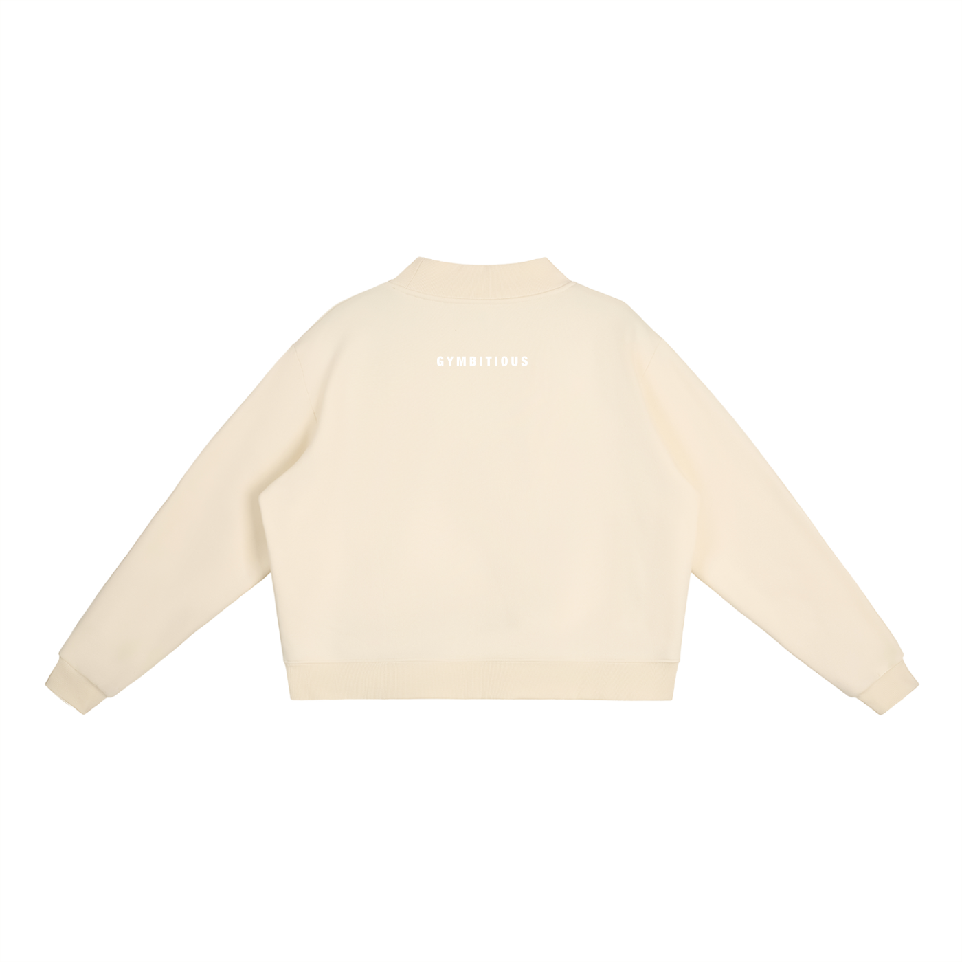 Gymbitious Branded Essential Fleece Mock-Neck Crew Sweatshirt