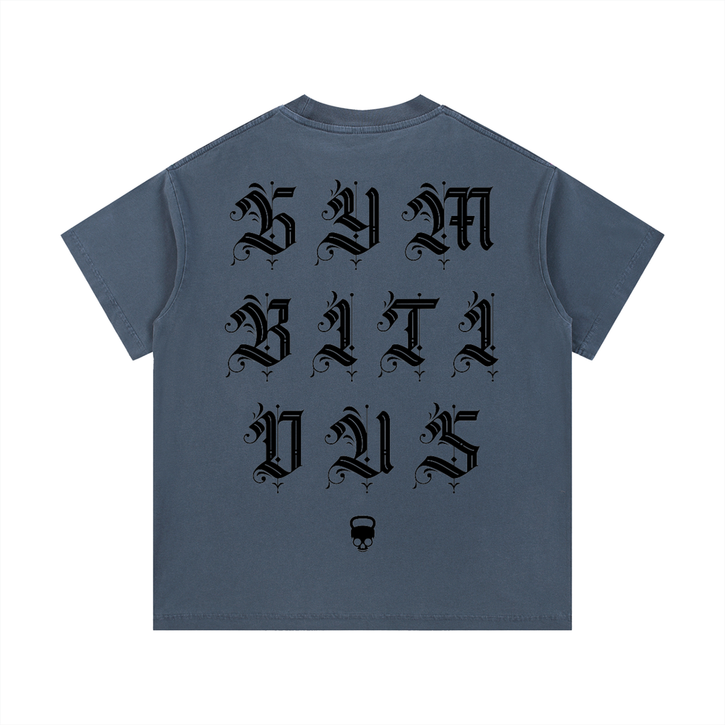 Gymbitious Black Letter Edition Vintage Wash Cotton T-Shirt