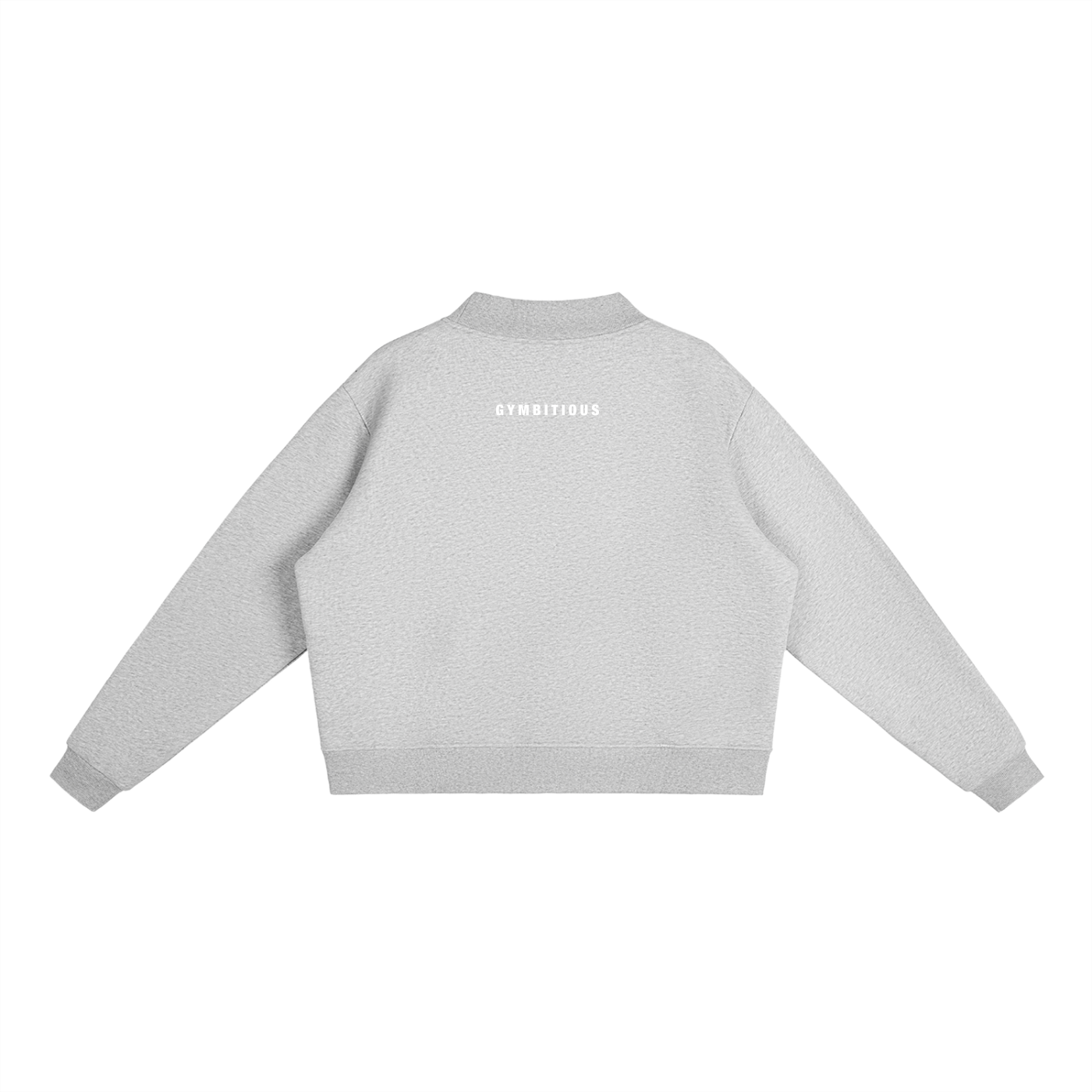 Gymbitious Branded Essential Fleece Mock-Neck Crew Sweatshirt
