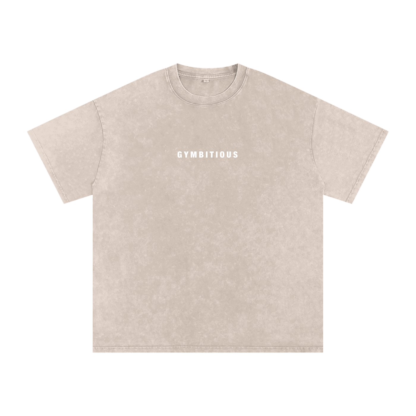 Gymbitious Fitness Club Snow Washed Oversized Cotton T-Shirt